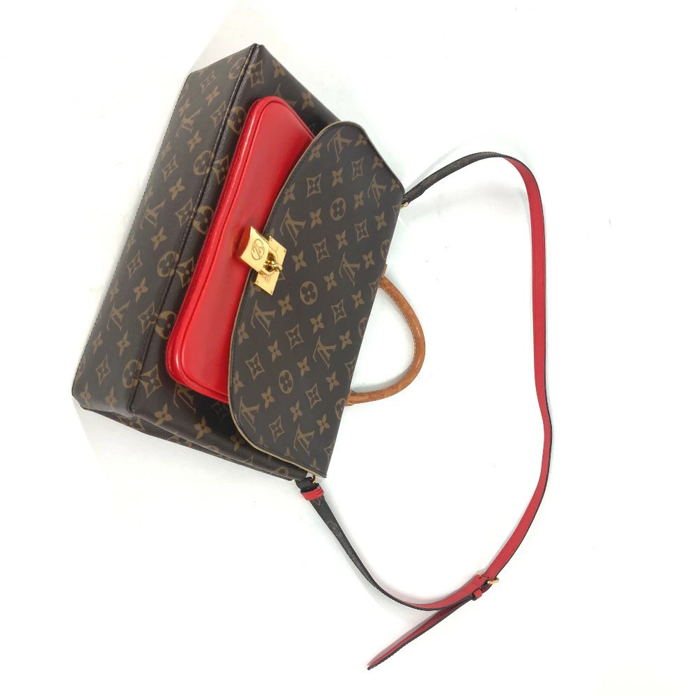 Louis Vuitton Crossbody Canvas Leather Bag Monogram Red Red Coquelicot Marignan - Picture 11 of 15
